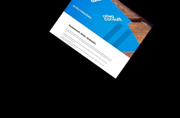 Allea Consult website screenshot 1